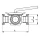 Судовой кран бронзовый трехходовой фланцевый сальниковый Г-образный